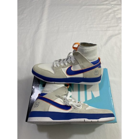 New Mens Size 9 White Nike SB Dunk High Elite Medicom Toy Bearbrick Skate Shoes main image 9
